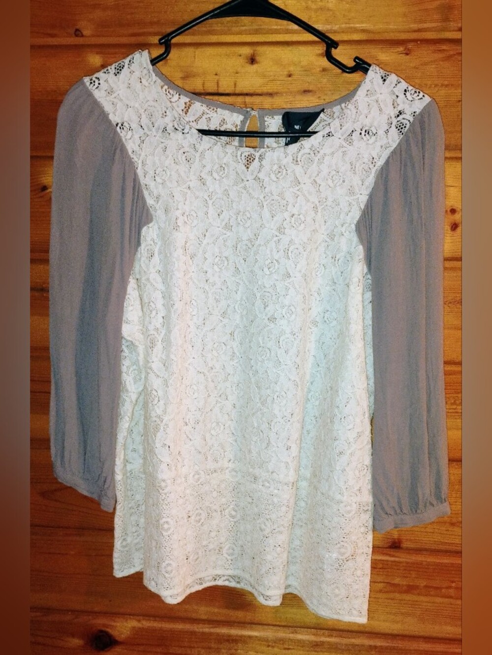 Maeve Ivory Cream Lace Top Blouse Size 10